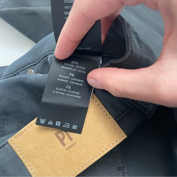 PT TORINO “Jazz” charcoal grey slim khaki pants - Picture 9 of 10